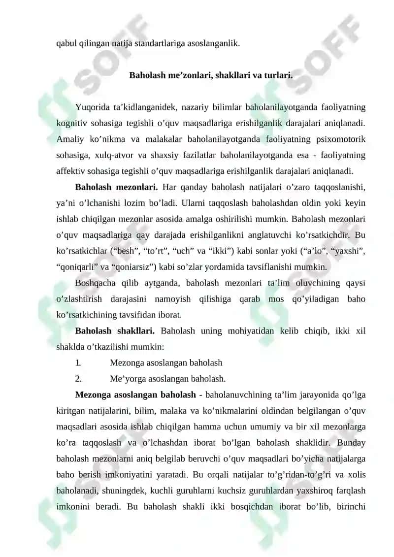 Baholash va uning ahamiyati 6