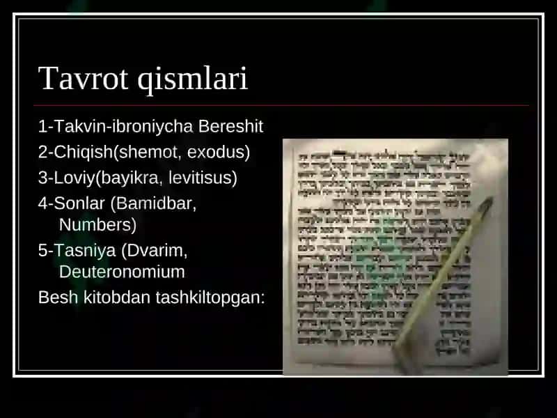 Yahudiylik Dinining Asosiy Tushunchalari 6