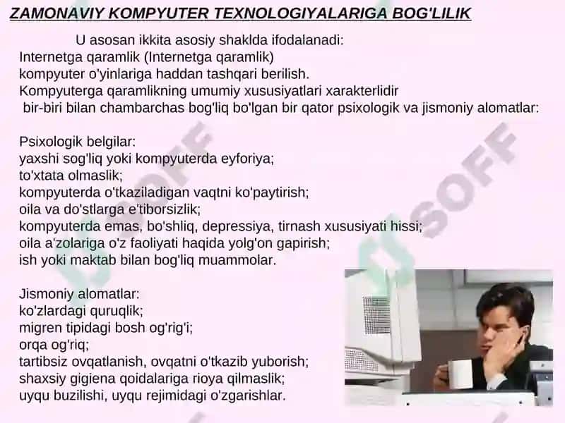 "KOMPYUTERNING INSON PSIXIKASIGA TA’SIRI" LOYIHASI 6