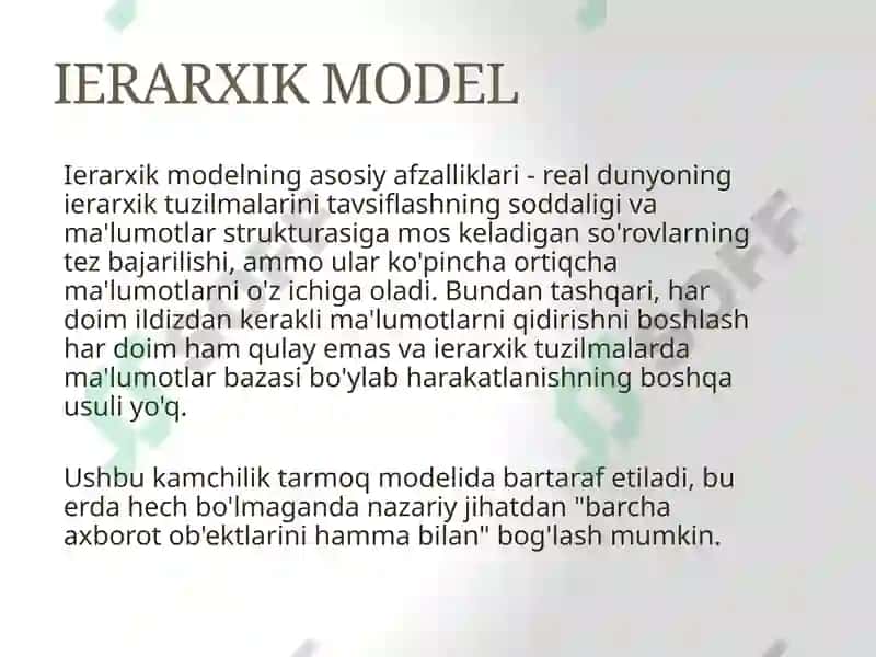 Ma’lumotlar modeli tushunchasi 6