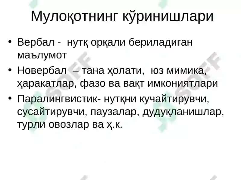 Muloqot treninglari 6