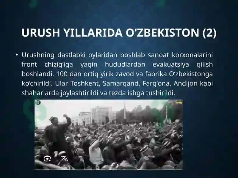 Urush yillarida Oʻzbekiston 6