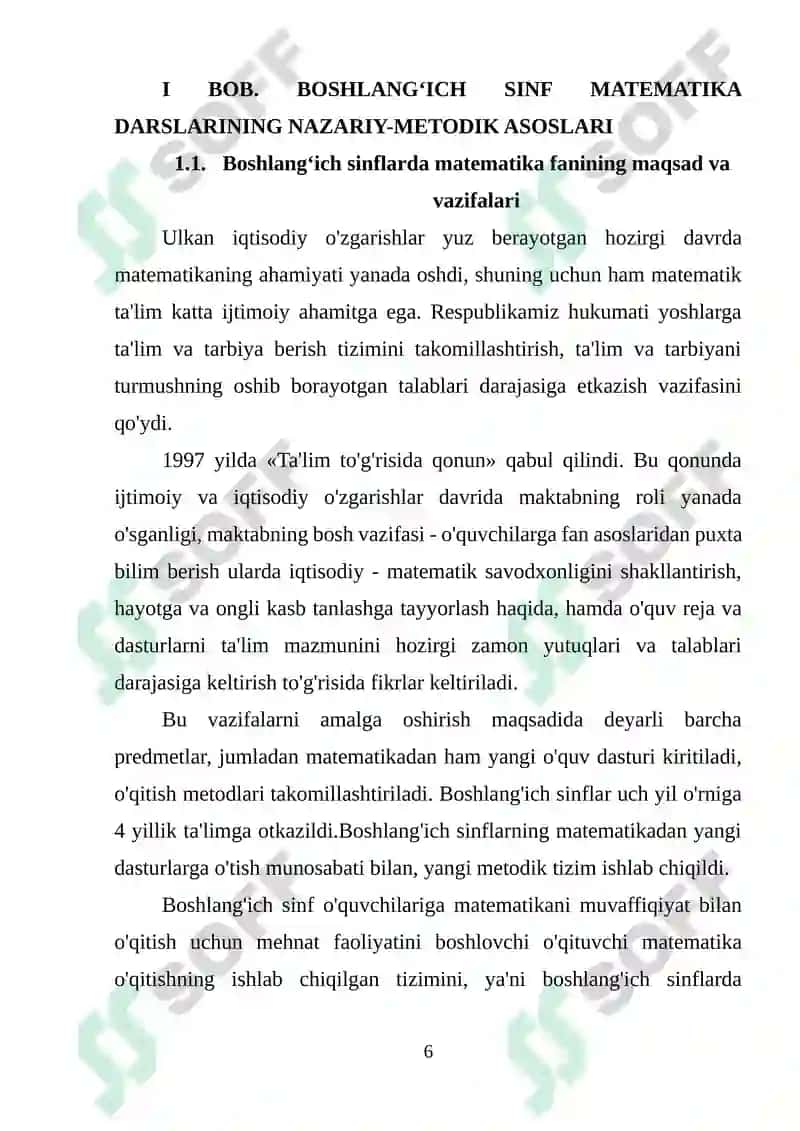 Boshlang’ich sinflarda matematika o’qitish metodlari 6