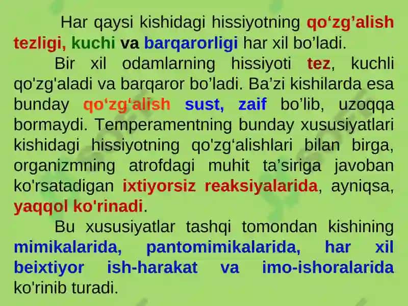 SHAXSNING INDIVIDUAL XUSUSIYATLARI 6