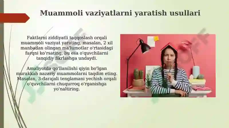 Muammoli vaziyatlardan foydalanish 6