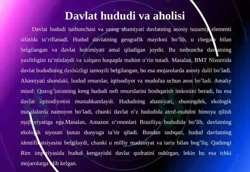 Davlatning asosiy belgilari 6