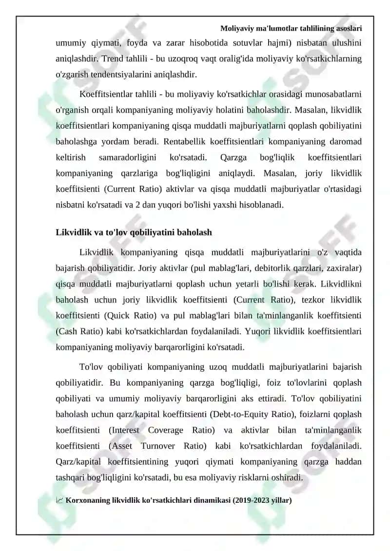 Moliyaviy ma'lumotlar tahlili 6