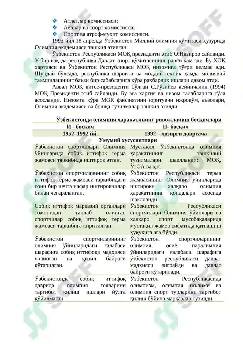 Ўзбекистонда олимпия ҳаракатининг ривожланиши 6