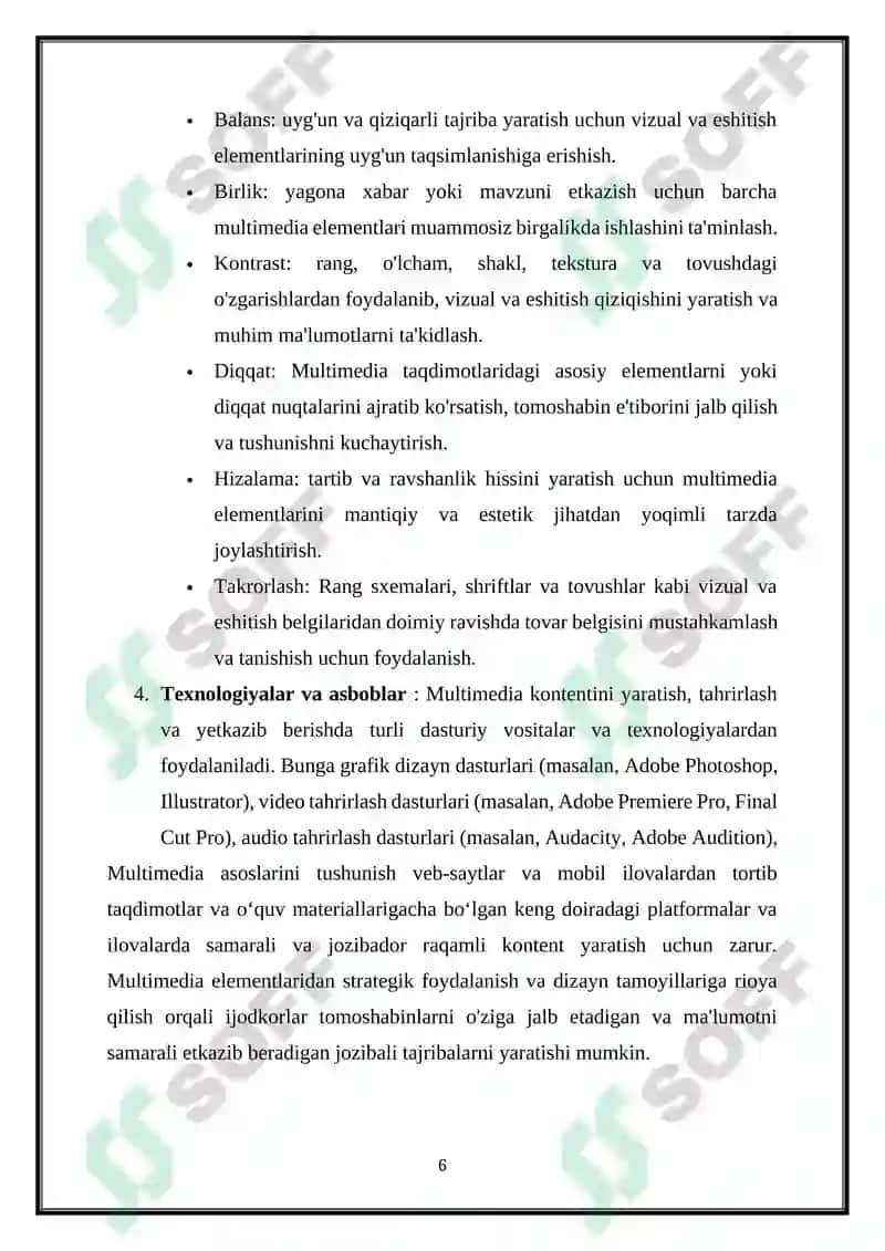 ZAMONAVIY MULTIMEDIA ILOVALARI 6