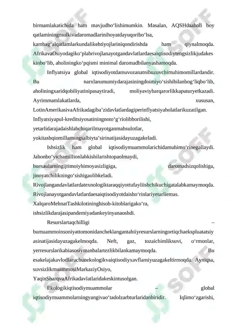 Jahonning Global Iqtisodiy Muammolari 6