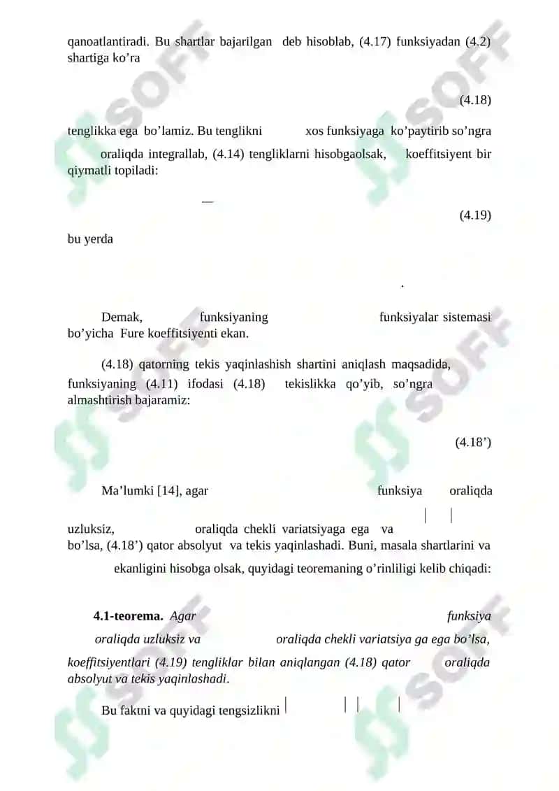 BUZILADIGAN TENGLAMALAR UCHUN CHEGARAVIY MASALAR 6