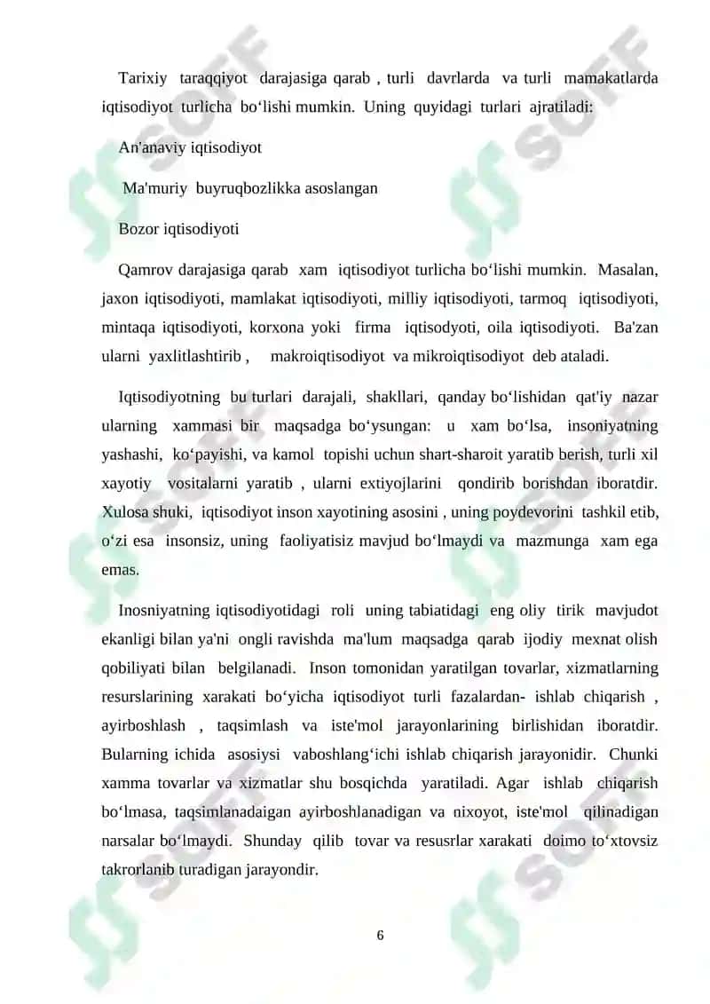 Iqtisodiy faoliyati va uning turlari 6