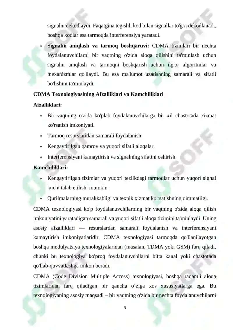 2- CDMA standartining umumiy tarmogʻi sxemasi 6