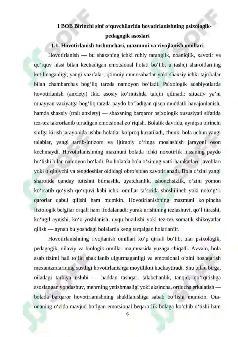 Hovotirlanishning psixologik-pedagogik asoslari 6