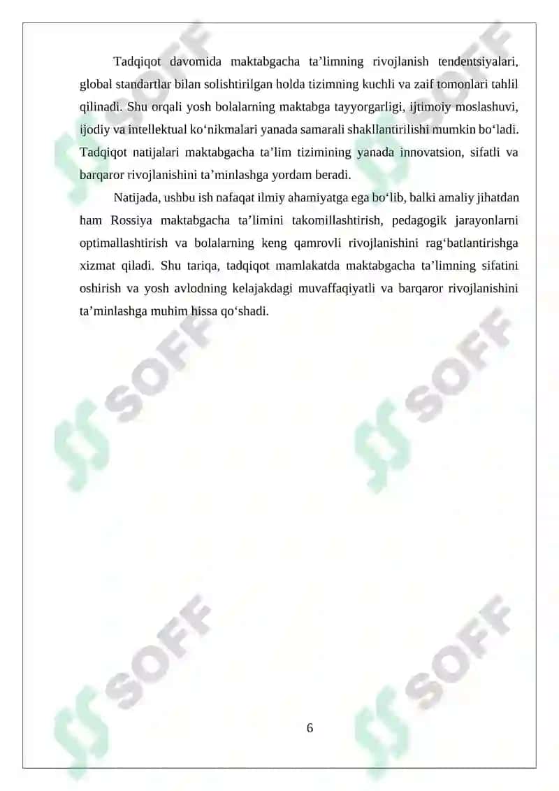 Rossiya Federatsiyasi Maktabgacha Ta'lim Tizimi 6