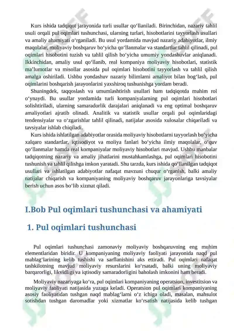Pul Oqimlari Hisoboti 6