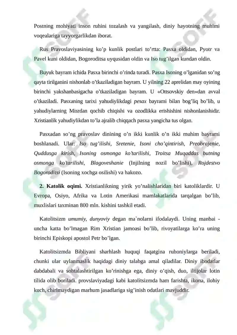 Xristianlikdagi oqimlar 6