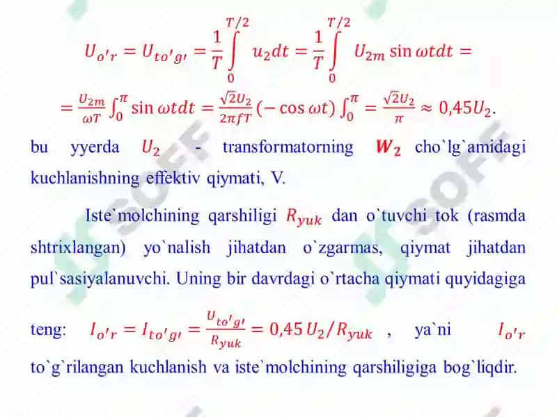 O`ZGАRUVCHАN TОKNI TO`G`RILАSH ZАNJIRLАRI 6