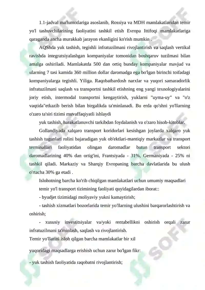 MARKAZIY OSIYO VA UZOQ XORIJIY MAMLAKATLARDA TRANSPORT SANOATINING HOZIRGI HOLATI VA RIVOJLANISH ISTIQBOLLARI 6