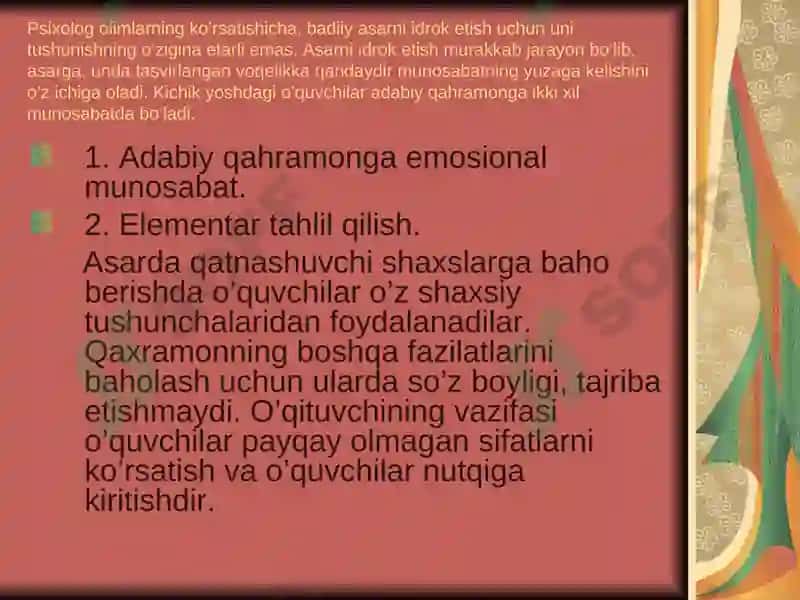Badiiy asarustida ishlash jarayoni 6