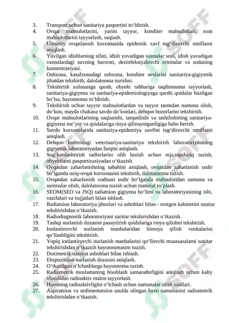 Sanitar-gigiyenik laboratoriya laboranti mutaxassisligi 6