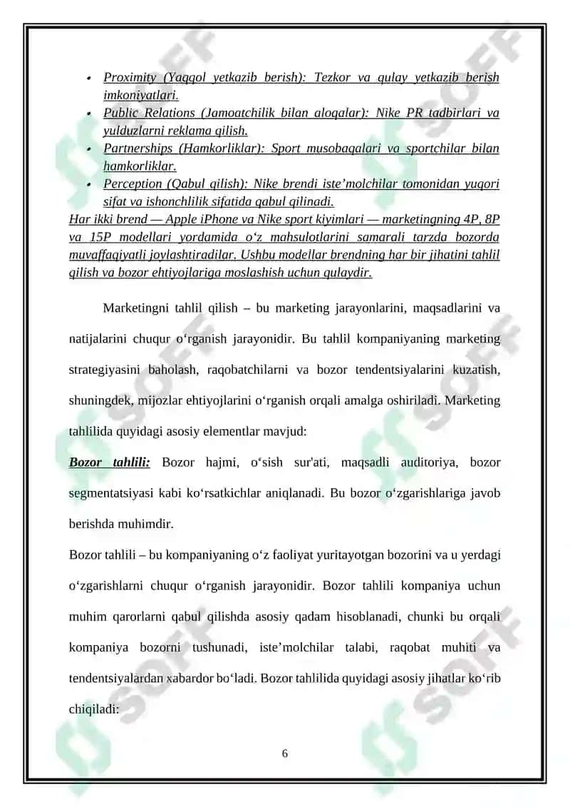 Marketingni tahlil qilish 6