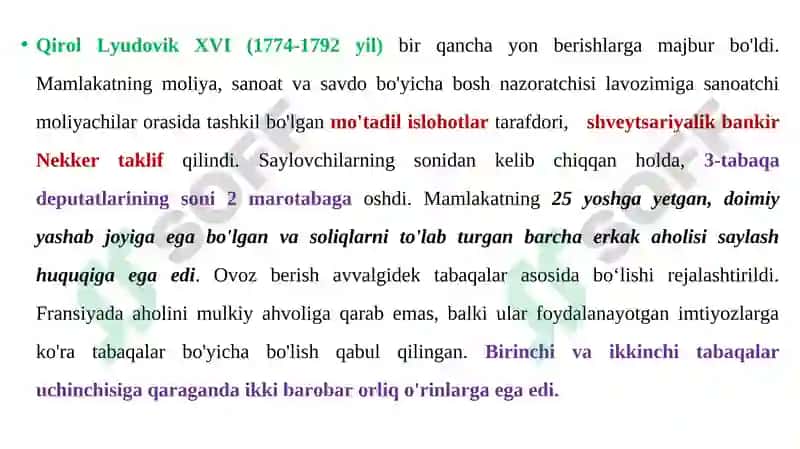 Fransuz inqilobi (XVIII asr oxiri) 6