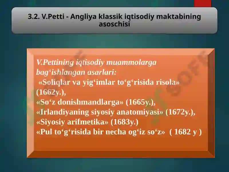 Klassik Maktabning Iqtisodiy Ta'limotlari 6