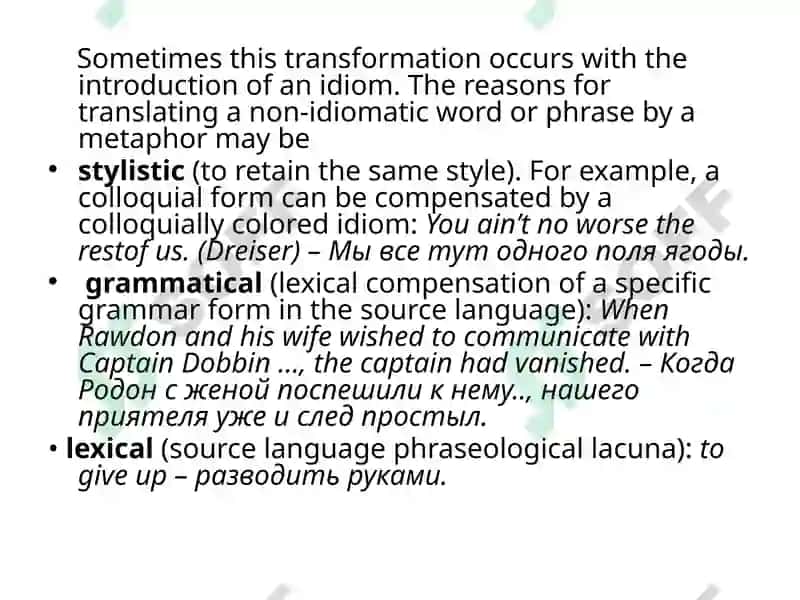Phraseological and Metaphorical Translation 6