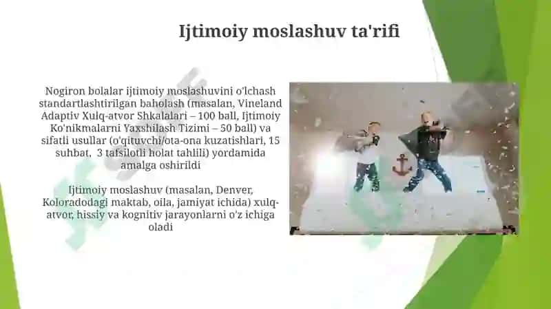 Mujassam nuqsonli bolalarning ijtimoiy moslashuvi 6