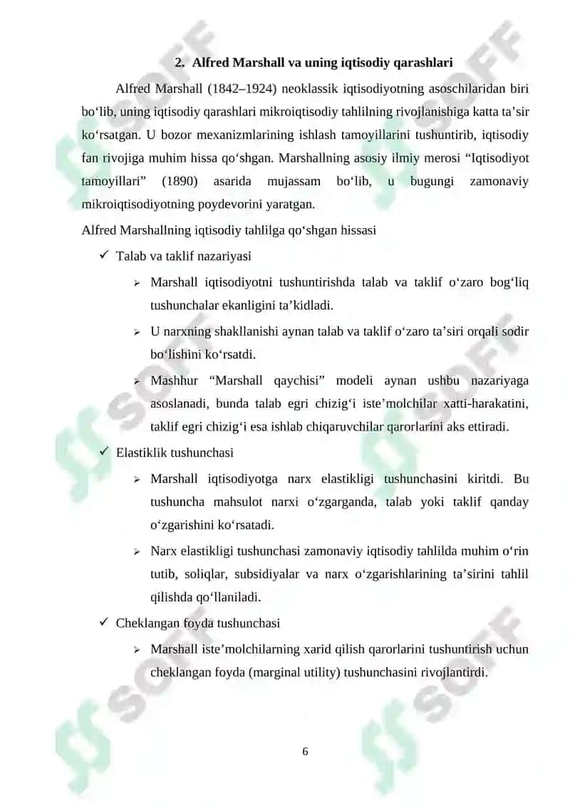 Neoklassik sintez bosqichlari: A. Mardhall va P. Samuelson 6