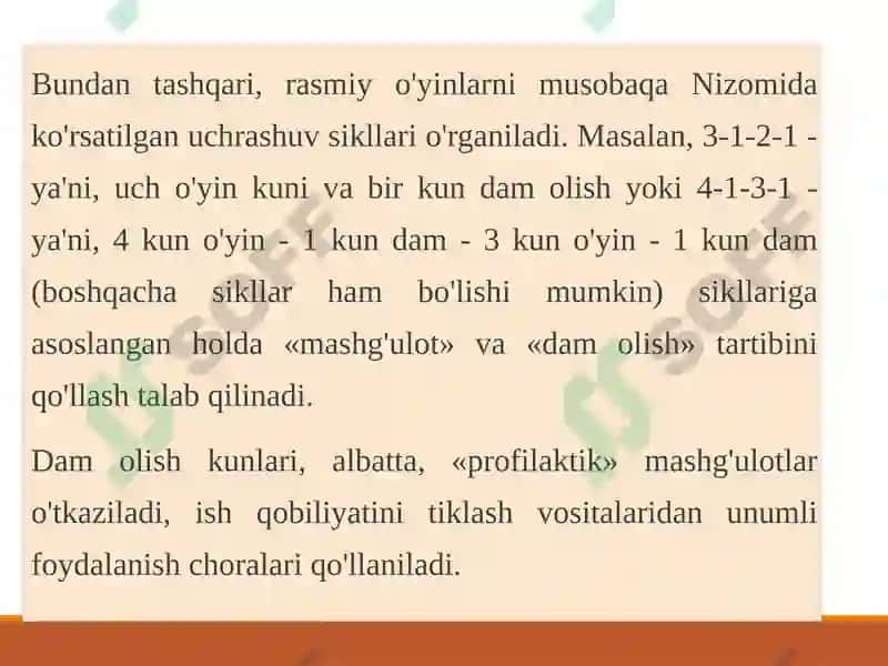 jamoani musobaqaga tayyorlash va uni boshqarish 6