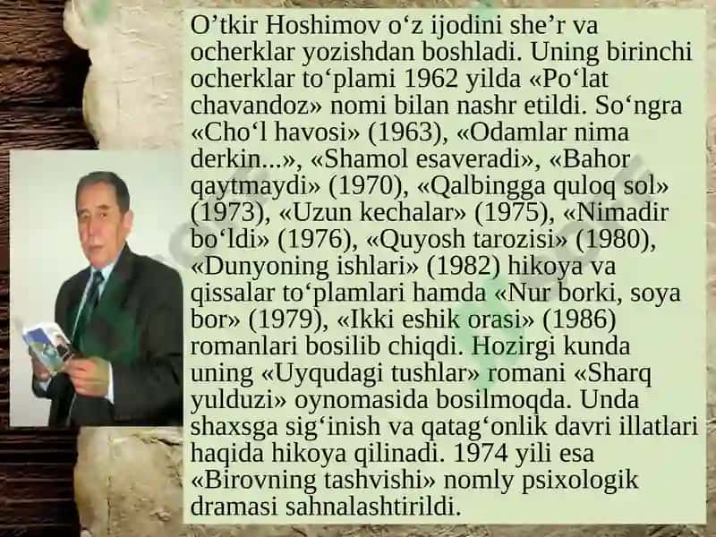 O'tkir Hoshimov asarlari 6