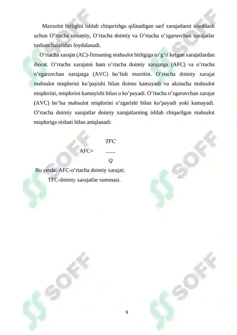 Iqtisodiy xarajatlar, uning tarkibi va turlari 6