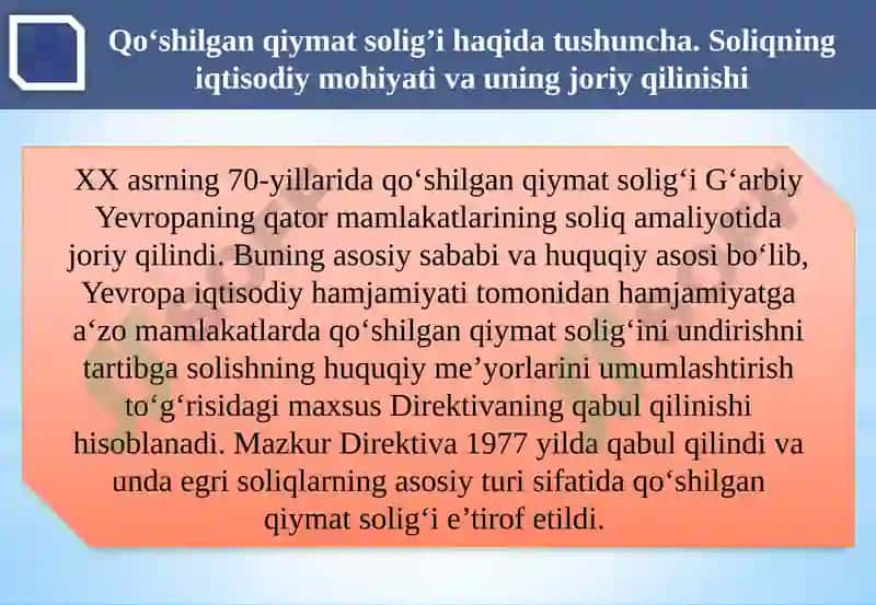 Qo‘shilgan qiymat solig‘i 6