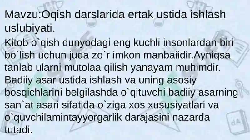 Oqish darslaridaqaytahikoyalashturlaridanfoydalanish 6