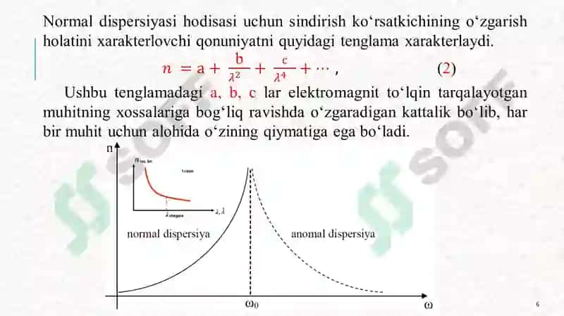 Yorug‘likning dispersiyasi 6