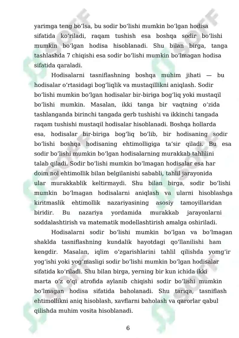 Hodisalar Nazariyasi 6