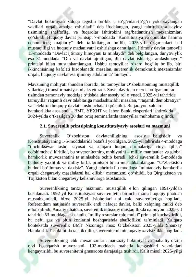 O`zbekiston Respublikasi Konstitutsiyasi 6