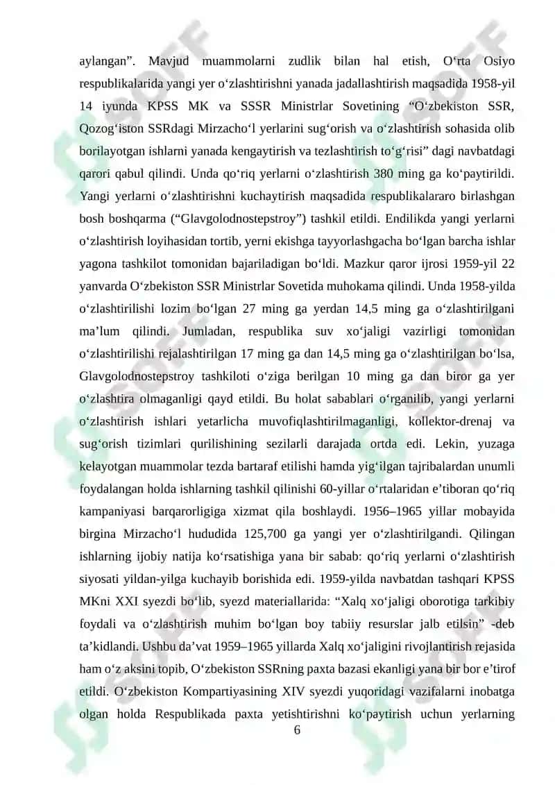 O`zbekiston SSR aholi migratsiyasining o`ziga xosligi 6