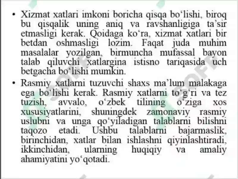 XIZMAT YOZISHMALARI 6