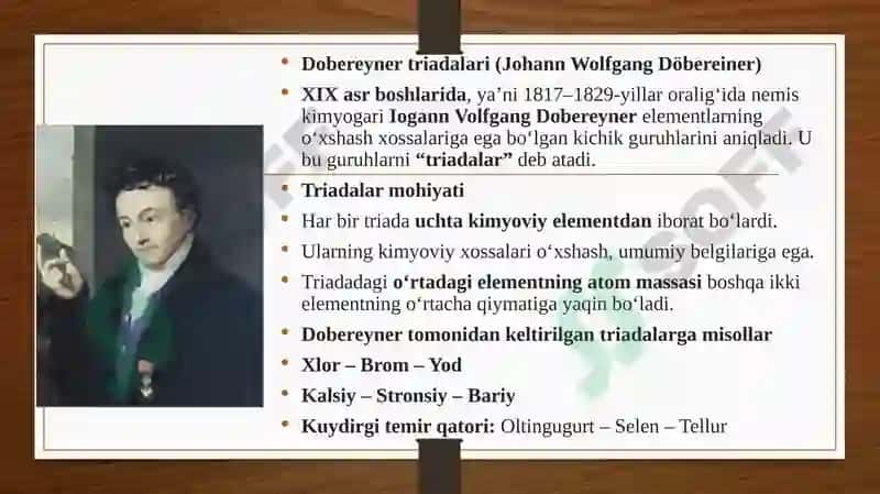 Davriy sistemaning shakllanishi D. I. Mendeleyev davriy sistemasi 6