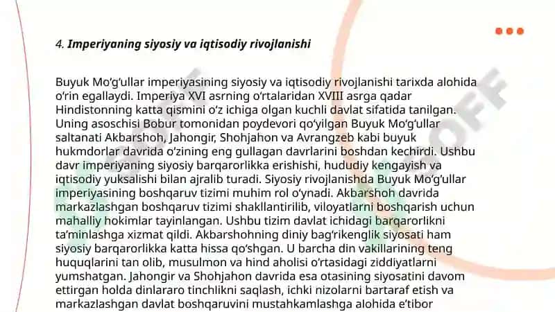 XVI-XVII asrlar Hindiston: Boburiylar imperiyasining kengayishi 6