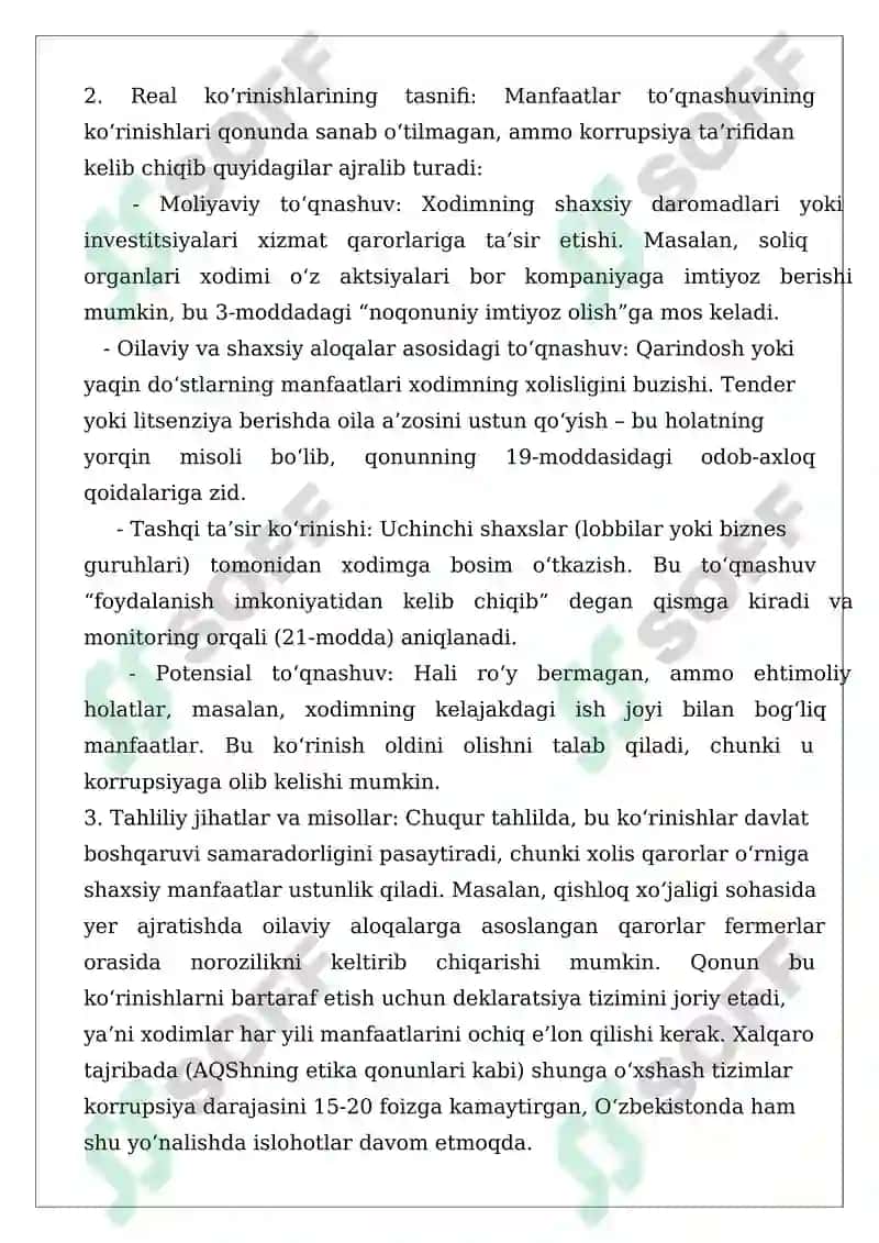 Manfaatlar to‘qnashuvini oldini olishga doir chora-tadbirlar 6
