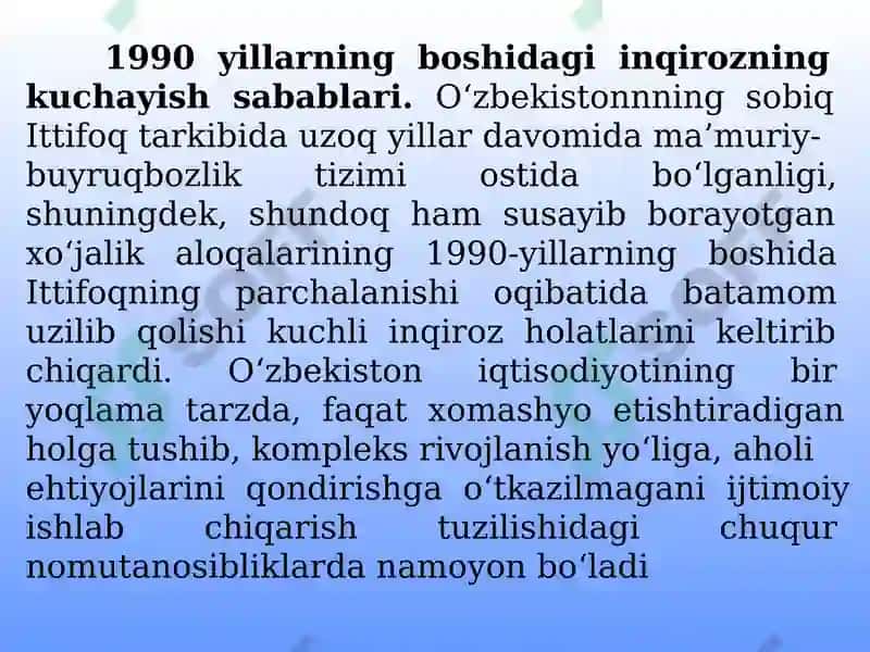 O‘zbekiston Respublikasining Tarixi 6