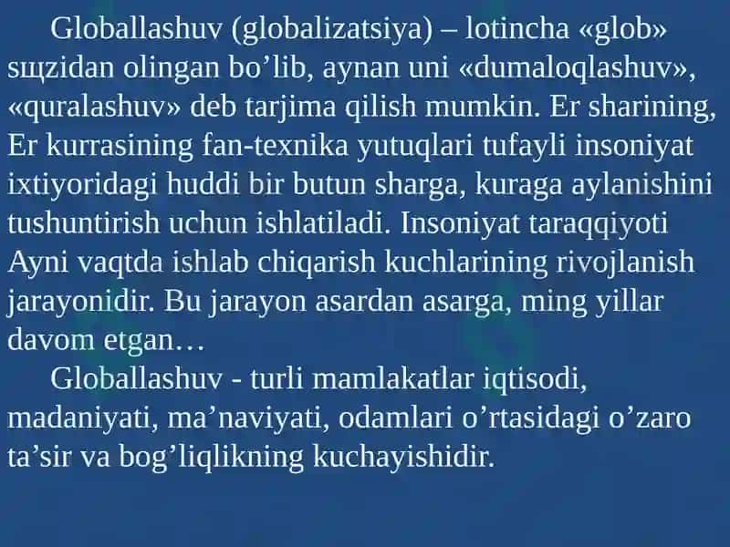 Globallashuvning asosiy davrlari 6