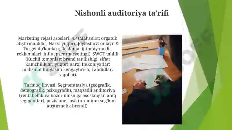 Marketing rejasini tuzish asoslari 6