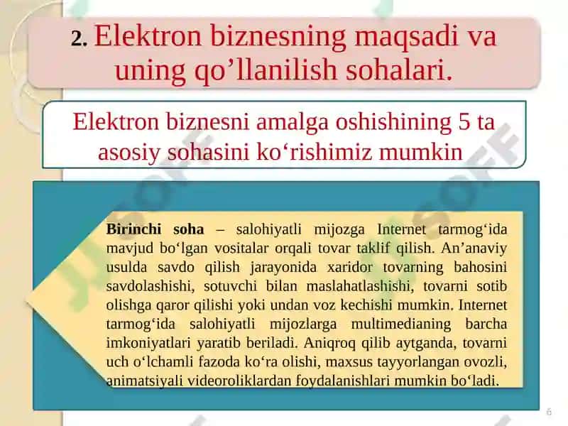 Elektron Biznes Amalga Oshirilishi 6