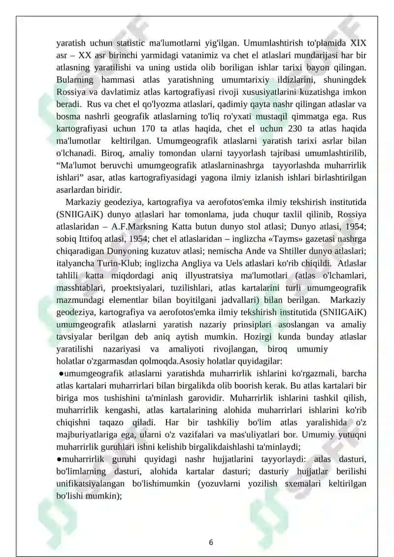 ATLAS KARTOGRAFIYASINING RIVOJLANISH TARIXI 6