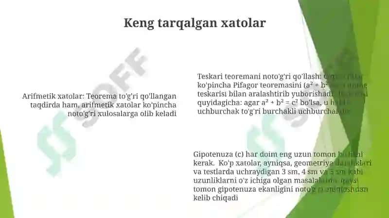 Pifagor teoremasiga teskari teorema 6